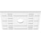 Ekena Millwork Beaux Architectural Grade PVC Ceiling Medallion, 20"W x 13 3/8"H x 3"ID x 7"C x 1"P, One-Piece CMP20X13BX-03000 - alternate 3